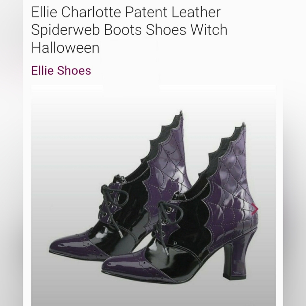 Pre-owned Women's Size 8, Purple & Black, Ellie 253-Charlotte Ankle Boots